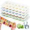 4 Pièces bacs à glaçons en silicone avec couvercle,Moule à Glaçons,Certifié LFGB - Sans BPA,bacs à glaçons carrés faciles à retirer(1 Vert+1 Bleu+1 Rose+1 Jaune)