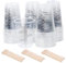 TAIHOBO 50PCS Plastic Measuring Cups 240ml, Paint Mixing Cups with 50 Wooden Sticks, Transparent Small Measuring Cup, Epoxy Resin Accessories with Graduated for Liquids Paints Pigments Cooking