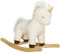 AIYAPLAY Cavallo a Dondolo per Bambini a Unicorno, Cavallino Cavalcabile con Suoni e Rivestimento Morbido, Età 2-4 Anni, Bianco
