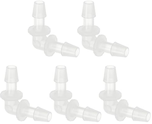 PATIKIL Lot de 5 1/4 Raccord en Plastique coudé à 90 degrés pour Tuyau