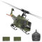 Meiurlex YUXIANG F07 UH-1D RC Hubschrauber für Erwachsene, 1/34 6CH Bürstenloses Direktantriebs Helikopter Modell mit 6-Achsen-Gyro, 3D/6G RC-Flugzeug Modell Spielzeug (2 Akku)