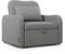 Nalui-Sofá Cama 1 Plaza 3 en 1 Buddy 92x97x90cm con Respaldo Ajustable 2 Posiciones y Almohada. Sofá Cama Individual de Lino, Soporta hasta 200Kg. Sillón Relax Reclinable con Reposabrazos, Marengo