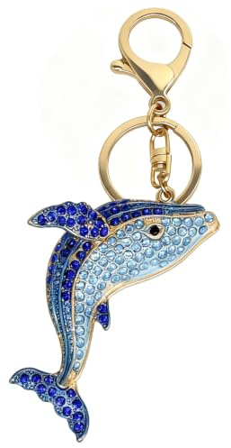Moydolo Tier Anhänger Schlüsselanhänger Kristall Bling Koala Eule Wal Flamingo Schildkröte Keychain Ring für Frauen Mädchen