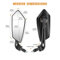 Generisch 2 Stück Motorrad-Rückspiegel, drehbare Seitenspiegel, Universal-Scooter-Spiegel, kompatibel mit Harley Road King Glide Softail Dyna