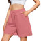 Jezonga Shorts Damen Kurze Sporthose Baumwolle Sport Shorts Sommer Lose Lässige Hose mit Taschen High Waist Elastischer Bund Jogginghose Kurz Short zum Gym Fitness Running Tennis