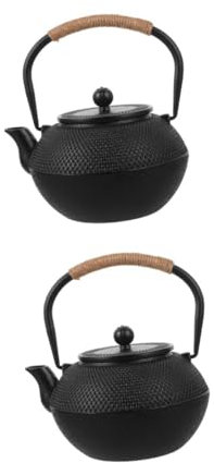 TOPPERFUN 2pièces Théière Japonaise Fonte Infuseur Acier Inoxydable Bouilloire Robuste Pour Cuisinière à Gaz Et Utilisation Sécurisée Sur Types De Feux Idéale Pour Rassemblements