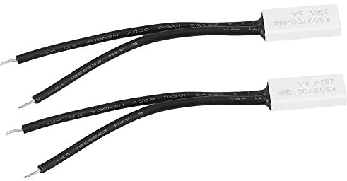 2 Pcs KSD9700 Sonda di Plastica NC Controllo a Temperatura Interruttore Protettore Termico per il Controllo della Temperatura (80℃)