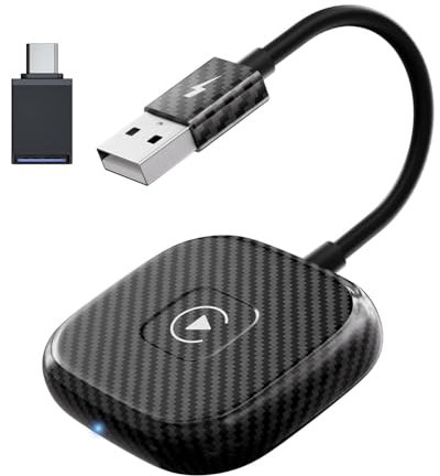Adaptador Inalámbrico CarPlay,Adaptador CarPlay para iPhone, Wireless CarPlay Conversión de Fábrica con Cable CarPlay a Inalámbrico,Compatible con iPhone iOS 10+ y Coches Partir de 2017