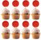 Muffin Deko 48 Stück Basketball Cupcake Topper Basketball Deko Geburtstag Kinder Rot Tortendeko Kuchendekoration für Party Geburtstagsfeie Kuchen Dekoration
