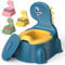 Potty Training Toddler Toilet,Baby Potty Chair for Kids Boys Girls,Dinosaur Portable Potty Toddlers Toilet Seat Potties Trainer with Lid Splash Guard Non-Slip Removable Bowl for 1-6 Year Old (Blue)