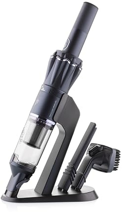 ETA Handy Jet Akkusauger I 120 W BLDC-Motor I 35 Min Laufzeit I HEPA-Filter I 2 Saugstufen I 0,5 kg leicht I für Auto & Haushalt I Ladestation & Zubehör I Grau
