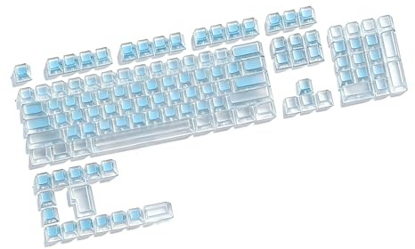 119 Keys Carbon Side Printed Keycaps Replacement for Gaming Use Mechanical Keycaps Accessories Ergonomic Typing Keycap Set