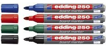Whiteboardmarker e250 S, Rundspitze 1,5-3mm, 4er Etui