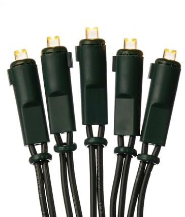 hellum 50-tlg. LED Lichterkette, Lichterkette innen mit Stecker, Lichterkette Weihnachtsbaum mit 50 warmweißen LED, Lichterkette innen mit beleuchteter Länge 7,35 m und grünem Kabel < 59 lm 563511