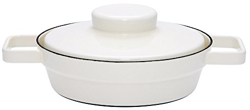 Riess, 2122-212, Pfanne mit Deckel, Durchmesser 20 cm, PURE WHITE, AROMAPOTS, Truehomeware, Emaille, Induktion