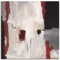 ARTLAND Wanddeko Leinwand Bilder Wandbild 70 x 70 cm Abstrakte Motive Gegenstandslos Malerei Grau A5JC Rot an Grau I Abstrakt