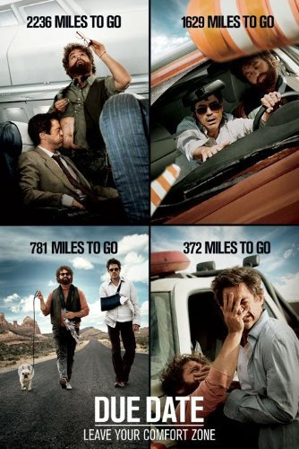 Poster mit Due Date Countdown – Hangover – 61 x 91,5 cm