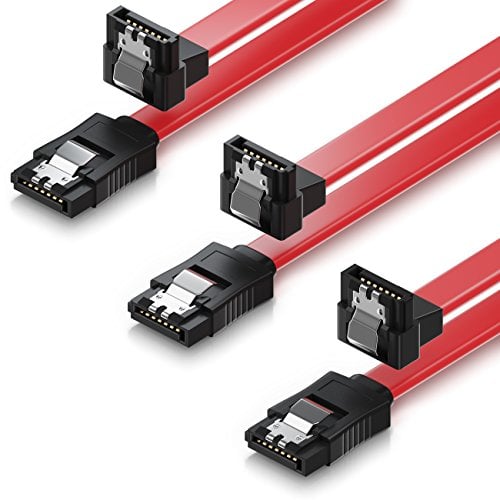 deleyCON cavo SATA + Set di accessori 3x 50cm Winkel - Rot