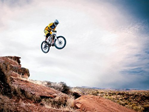 1art1 Mountain Biking Take Me Higher, 2-Teilig Fototapete Poster-Tapete 240x180 cm
