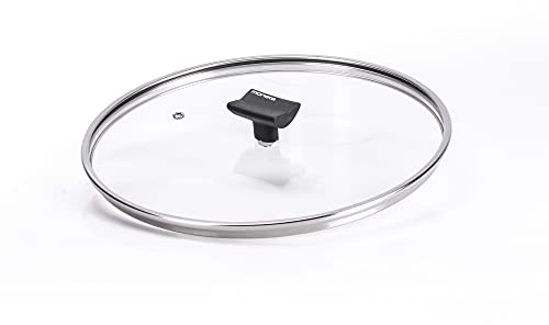 Moneta Nova Coperchio Piatto Bordo in Acciaio Inox, 28 cm