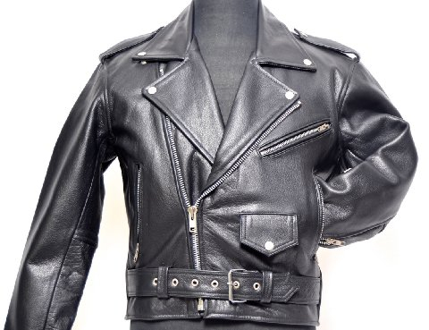 LEDER24H Herren Lederjacke Motorradjacke Biker Jacke Winter Sommer 2010, Schwarz, 5XL