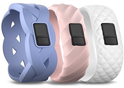 Garmin Wechselarmband für vívofit 3 - Weiß, Hellblau und Rosa, Regular