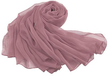 Flora Chiffon Bridal Bridesmaid Shawl Prom Wrap Draping Stole,90 L (Dusky Pink)