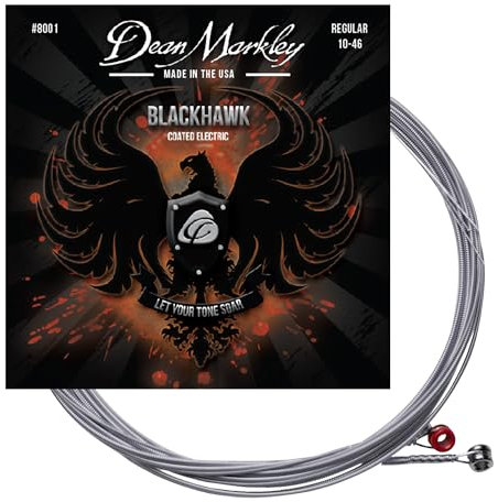 Dean Markley DM8003 Cordes avec revêtement en E Blackhawk Taille 9-46