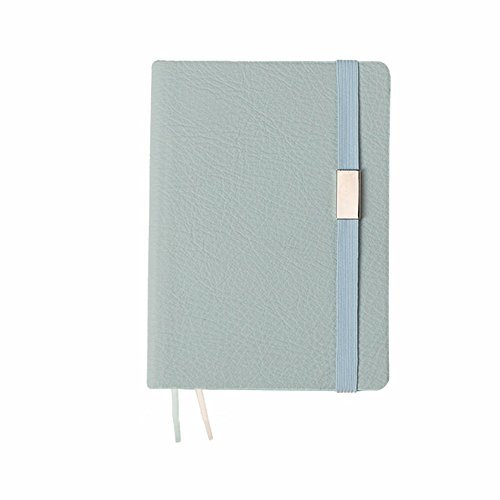 ToiM A5 PU Pure Color Einfacher Notizblock Handbuch Notizbuch mit blanko Innenpapier, in Geschenkverpackung (Seeblau)
