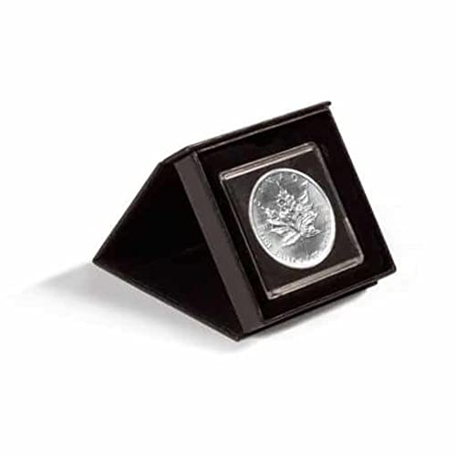 Leuchtturm Münzetui AIRBOX mit Aufstellfunktion für 1 QUADRUM-Kapsel, schwarz