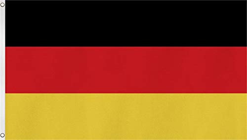 Fahne mit zwei Metallösen zur Befestigung - Größe 90 x 150 cm Farbe Deutschland