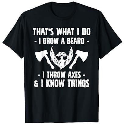 Beards and Hatchet Axe Throwing Gifts Bearded Axe Thrower T-Shirt