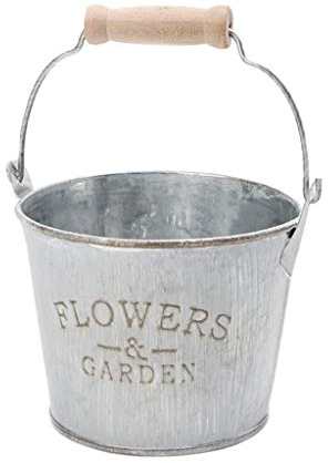 Inzopo Vintage Metall Zinn Blumeneimer Vintage Pflanztopf Vintage Metall Blech Blumeneimer Pflanzen Kräutervasen Topf Container Gießkanne Home Garden Hängedekoration