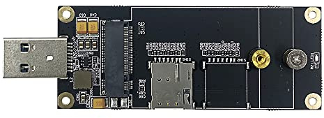 EXVIST 4G LTE Industrial M.2(NGFF) to USB3.0 Adapter W/Nano SIM Card Slot Work with 4G LTE Module Like Quectel EM05 EM06 etc. Applicable for M2M & IoT Applications Like Raspberry Pi Industrial Router