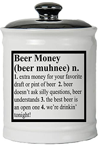 Gifts for Men, Beer Money Ceramic Piggy Bank, Candy Jar, Funny Gift for Dad, Gifts for Beer Lovers, Beer Gifts