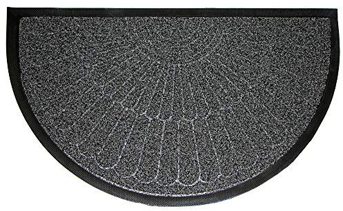OLIVO.shop | STRONG Halbmond, Fußmatte aus Gummi für den Außenbereich, rutschfest, regenabweisend, Einheitsgröße 45x75 cm in zwei Farben (Anthrazit)