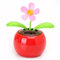 Ruluti 1pc Creativity Solar Toys for Kids Moving Dancing Power Flower Flowerpot Swing Car Gift Home Decorating Plants