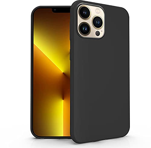 N NEWTOP Cover Compatibile con Apple iPhone 13 Pro, Custodia TPU SOFT Gel Silicone Ultra Slim Sottile Flessibile Case Posteriore Protettiva (Nero)