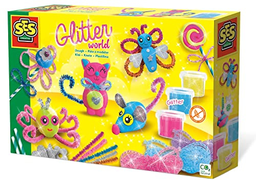 SES Creative 00417 Knete-Glitzerwelt, Diverse Farben