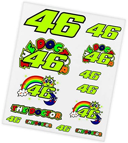 Valentino Rossi Aufkleber 46,Unisex,One Size,Multi