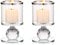 Sziqiqi Kristall Kerzenständer Set, 2 Stück Kerzenhalter Stumpenkerzen Glas, Modern Kerzenhalter Stabkerze Teelichthalter für Hochzeit Esstisch Badezimmer Tischdeko Geburtstag Party Deko, Silber