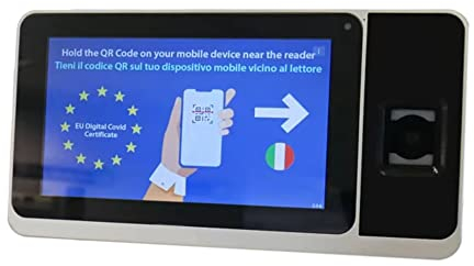 QR-Scanner Grünes Zertifikat Covid-19 ZYNK-ZPAD-PLUS-QR-12-S, WLAN, 2 MP, 7-Zoll-Touchscreen, RFID, Fingerabdruck, QR-Code, Bluetooth, Plug-and-Play