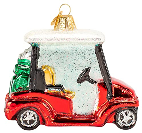 Old World Christmas Golfwagen Glasfigur für Weihnachtsbaum