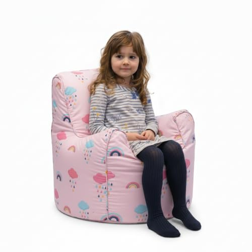 Ready Steady Bed Kinder Sessel mit füllung - Kindersessel Mädchen und Jungen Babysessel mit Abnehmbarem Bezug- Kindermöbel, Sessel kinderzimmer sitzsack Kinder (Rainbow)