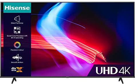 Hisense 55 Inch VIDAA Smart TV 55A6KTUK - Dolby Vision, Pixel Tuning, Voice Remote, Share to TV, and Youtube, Freeview Play, Netflix and Disney (2023 Model), Operating System VIDAA