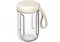 OTE Blender Portable Smoothie Cup Glass Jar 14oz Juicer juice Cup 400ml Mini High Boron Glass Sport Bottle Container To Go -Compatible Mini Shakes & Smoothies Cream Blend Mixer Cup, Beige