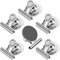 FINDMAG 6 Pack Silver Magnetic Clips, Strong Heavy Duty Clips Magnet, Fridge Magnets Clip, Whiteboard Magnets Clip, Metal Magnet Clip for Refrigerator, Whiteboard, Office, Classroom