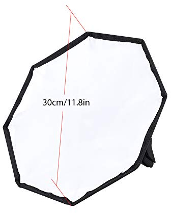 Cyrank 30cm / 11.8inch Universal Small Flash Diffuser Studio Softbox Flash Flashlight Softbox Portable Universal Flash Flashlight Softbox Diffuser for External