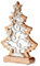 levandeo Deko Baum Aufsteller Weihnachten H25cm Holz Metall Natur Silber Tischdeko Mango Tanne Weihnachtsbaum Weihnachtsdeko