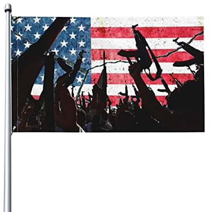 Garten Flaggen Usa-Krieg, Kalter Krieg Im Nahen Osten Garten Fahnen Verblassen Beständig Dekorative Fahnen Wetterfest Außenbanner Für Home Rasen Yard 90x150 cm